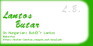 lantos butar business card